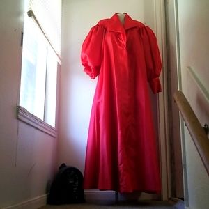 VIKKI VINTAGE- FULL LENGTH RED OPERA COAT VALENTINES
